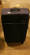 Large Soft Shell American Tourister Swivel Suitcase in Navy Blue (Customer Return)