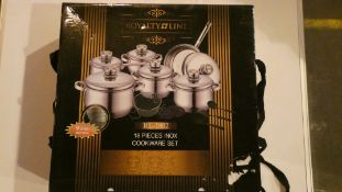 Boxed Royalty Line 18 Piece Non Stick Cookware Set RRP £150