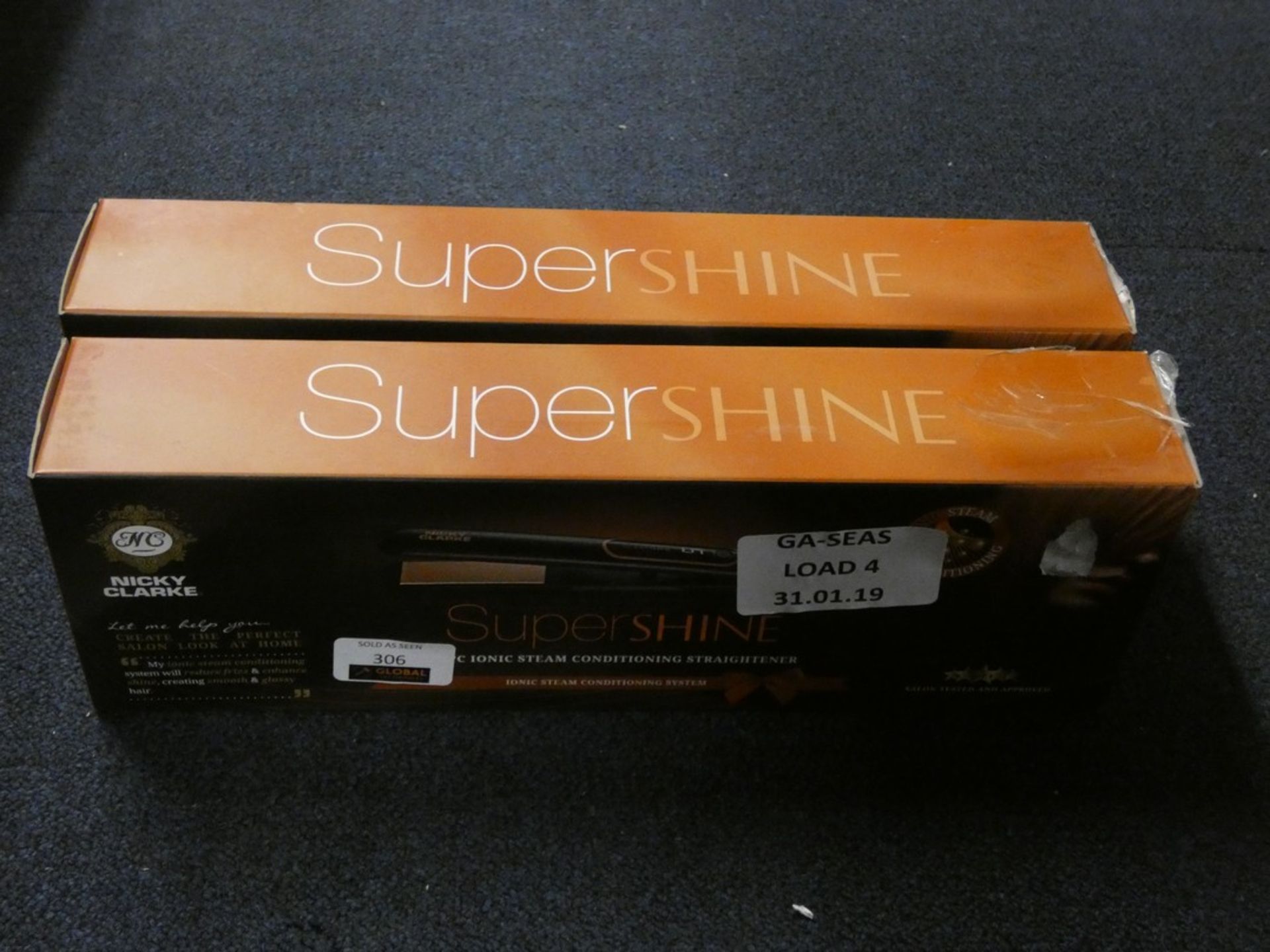 Lot to Contain 2 Boxed Pairs of Nicky Clarke Sunshine Hair Straighteners Combined RRP £60 (