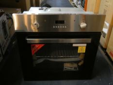 Black and Stainless Steel Fully Integrated Single Electric Oven (Ex-Display)