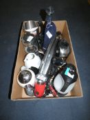 Lot to Contain 10 Assorted Items To Include Velvet Cobra Lamp Base, Morphy Richards Soup Maker,