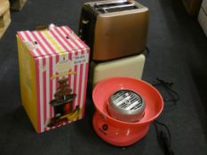Lot to Contain 6 Assorted Items To Include Candy Floss Makers, Chocolate Fountain, 2 Slice
