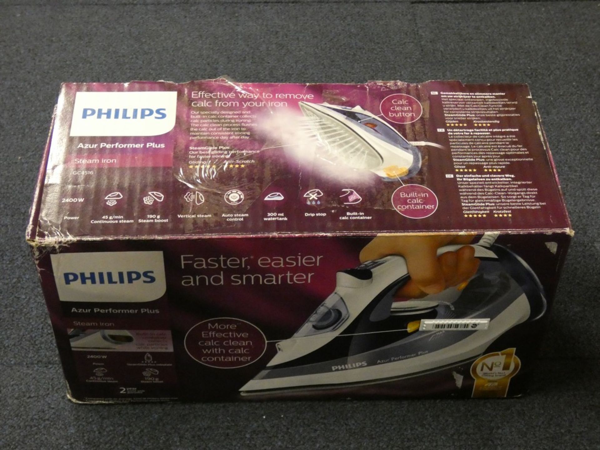 Boxed Phillips Azure Performer Plus Steam Iron RRP £75 (Customer Return)