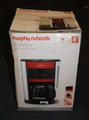 Boxed Morphy Richards Accents Filter Coffee Maker In Red RRP £40 (Customer Return)