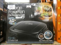 Boxed George Foreman Family 5 Portion Fat Reducing Health Grill RRP £80 (Customer Return)