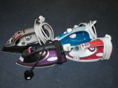 Lot to Contain 4 Assorted Russell Hobbs, Tefal and Morphy Richards Steam Irons Combined RRp £120 (