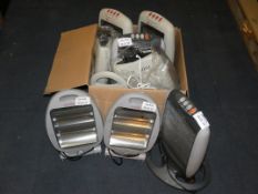 Lot to Contain 8 Assorted Halogen Heaters (Customer Returns)