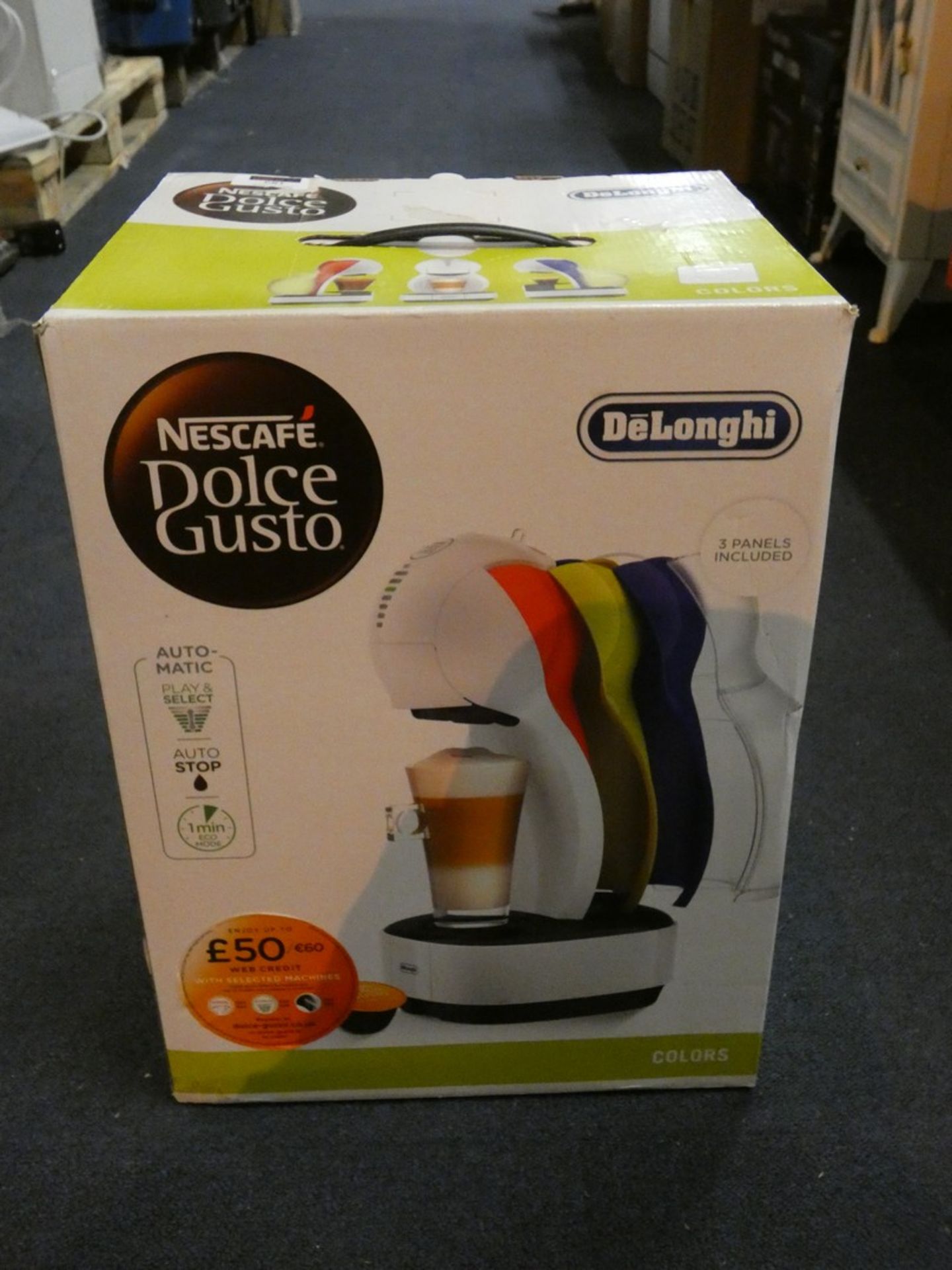 Boxed Delonghi Nescafe Dolce Gusto Colours Range Capsule Coffee Maker RRP £60 (Customer Return)