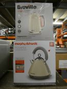 Lot to Contain 2 Assorted Cordless Jug Kettles By Breville and Morphy Richards Combined RRP £80 (