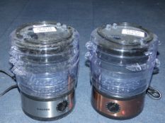 Lot to Contain 2 Circular 3 Tier Food Steamers (Customer Returns)