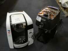 Lot to Contain 2 Assorted Coffee Machines By Bosch and Delonghi Combined RRP £150 (Unboxed