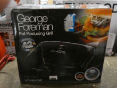 Boxed George Foreman 5 Portion Family Size Fat Reducing Health Grill RRP £50 (Customer Return)