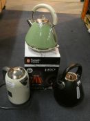 Lot to Contain 4 Assorted Boxed and Unboxed Cordless Jug Kettles by Morphy Richards, Russell Hobbs