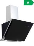 Boxed UBDAHH60BK 60cm Black Glass Cooker Hood RRP £60 (Customer Return)