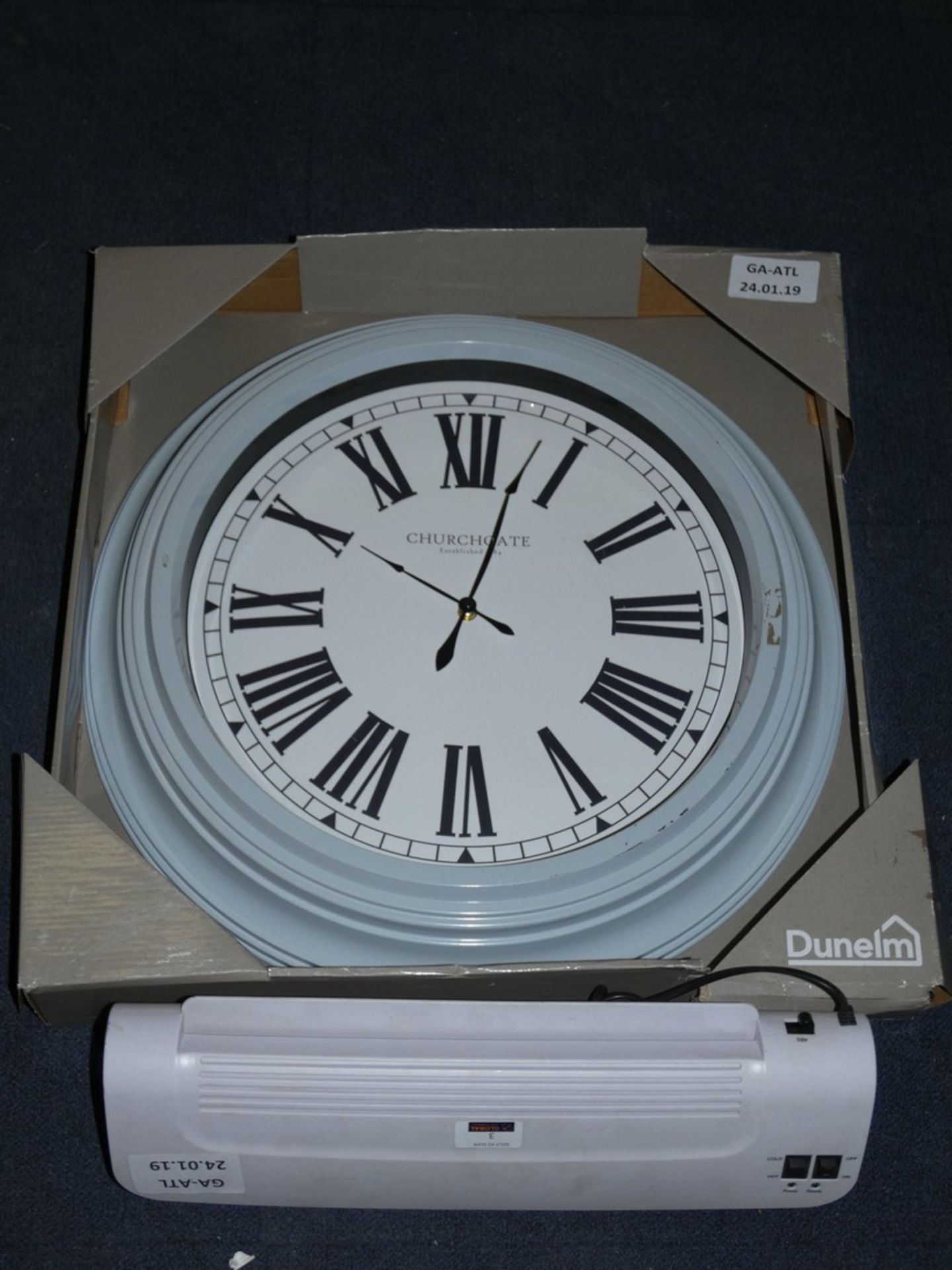 Lot to Contain 2 Assorted Items To Include Church Gate Roman Numeral Wall Clock And Stripped