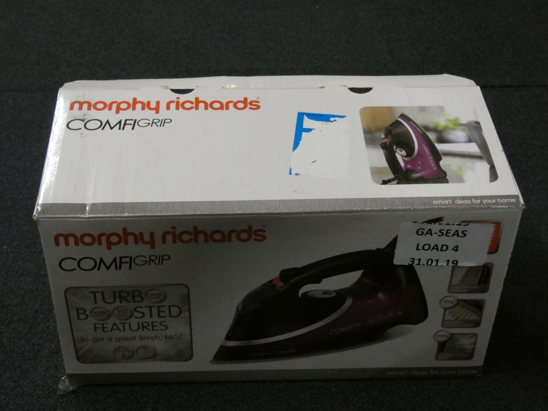 Boxed Morphy Richards Comfy Grip Steam Iron RRP £40 (Customer Return)