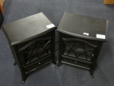 Lot to Contain 2 Electric Log Flame Effect Freestanding Fireplaces (Customer Return)