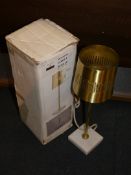 Boxed Jasper Conran Small Gold Painted Marble Base Designer Table Lamp RRP £50 (Customer Return)