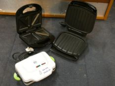 Lot to Contain 4 Assorted Items to Include George Foreman Health Grills and Nutri Snack