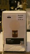 Boxed Rowan Home Collection Wooden Base Glass Shade Designer Table Lamp RRP £60 (Customer Return)