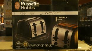 Boxed Legacy Russell Hobbs Black 4 Slice Toaster RRP £50 (Customer Return)