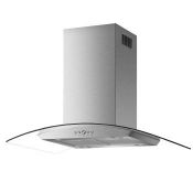 Boxed ISLA90SS 90cm Stainless Steel Island Cooker Hood RRP £130 (Customer Return)