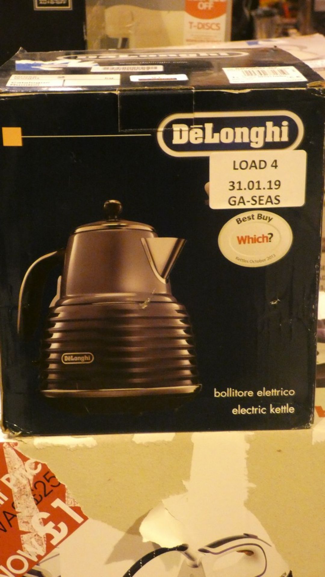 Boxed Delonghi Scultura Cordless Jug Kettle In Grey RRP £80 (Customer Return)