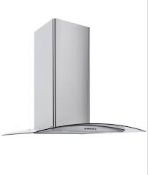 Boxed Apelson CG60SSPF 60cm Curved Glass Cooker Hood RRP £70 (Customer Return)