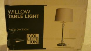 Boxed Home Collection Willow Designer Table Lamp £65 (Customer Return)