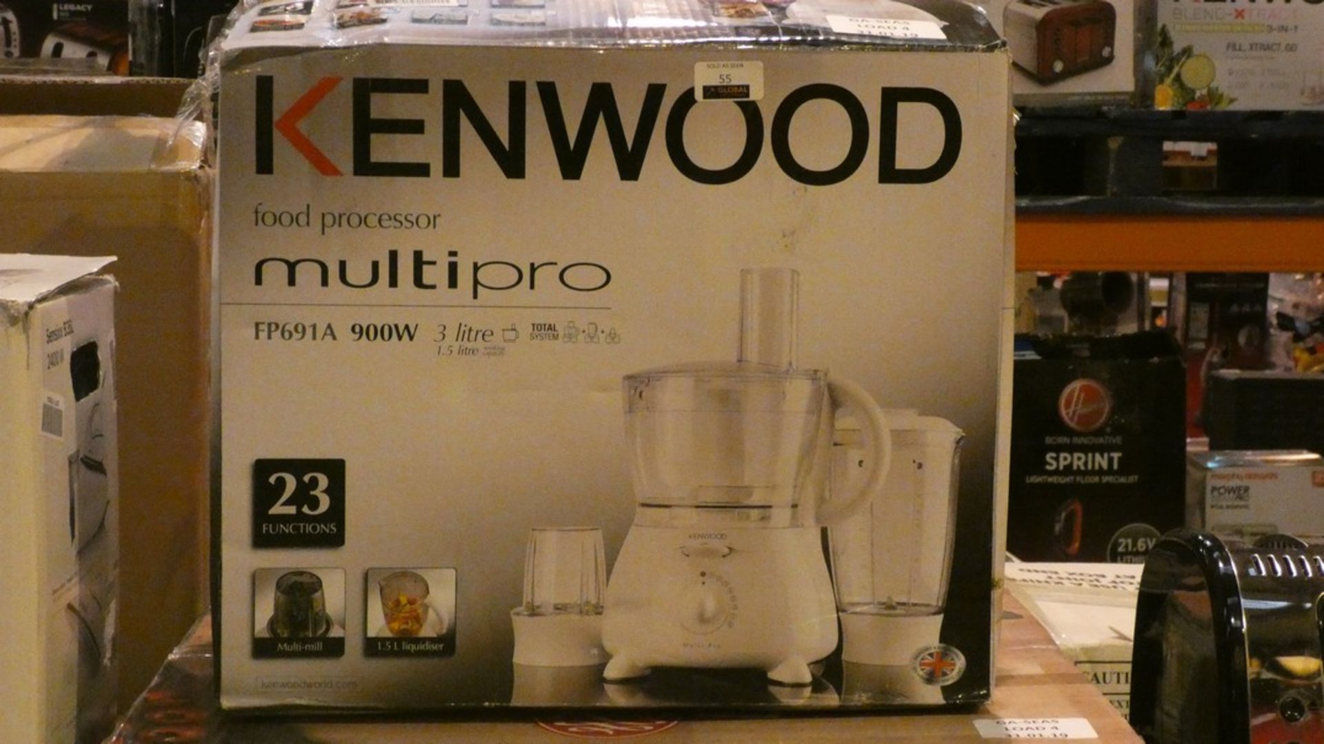 Boxed Kenwood FP691A 900W 3 Litre Food Processer RRP £90 (Customer Return)