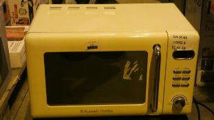 Russell Hobbs Cream Digital Display Counter Top Microwave Oven RRP £60 (Customer Returns)