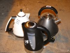 Assorted Cordless Jug Kettles by Morphy Richards, Delonghi and Russell Hobbs
