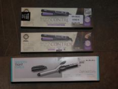 Boxed Assorted HairCare Products To Include 2 Nicky Clarke Frizz Control Hair Straighteners and