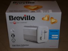 Boxed Breville High Gloss White 2 Slice Toaster RRP £45