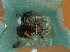 Boxed Home Collection 10 Light Glass Ball Droplet Ceiling Light Fitting