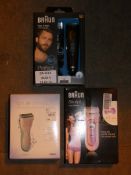 Boxed Assorted HairCare Products To Include a Braun Silk Ladies Shaver, Babyliss True Smooth Lady