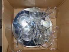 Boxed Home Collection 10 Light Glass Ball Droplet Ceiling Light Fitting