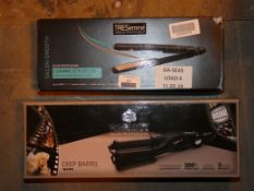 Boxed Assorted Hair Care Products To Include Tresemme Salon Smooth Ceramic Hair Straighteners and