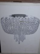 Boxed Home Collection Mia Glass Droplet Flush Light RRP £235