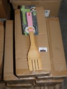 Lot to Contain 7 boxes of 12 Wooden Slatted Forks