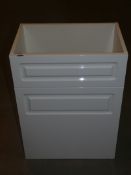 Boxed Your Home Florence high Gloss White Back to Wall Unit