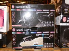Lot to Contain 2 Boxed Russell Hobbs Power Steam Irons Combined RRp £100