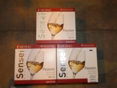 Lot to Contain Three Packs of Krosno Sensei Passion Wine Glasses