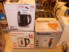 Lot to Contain 3 Assorted Items to Include a Morphy Richards Cordless Jug Kettles and a Breville