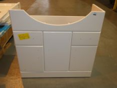 Gloss White 3 Door 2 Draw Basin Unit