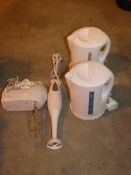 Lot to Contain 4 Assorted Kitchen Items Hand Mixers Hand Blenders and Cordless Kettles