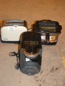 Lot to Contain 3 Assorted Items Tefal Mini Deep Fat Fryer Russell Hobbs 2 Slice Toaster Bosch