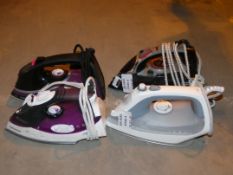 Lot to Contain 4 Assorted Morphy Richards and Braun Steam Irons