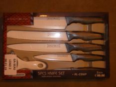 Boxed Royalty Line Five Piece Non Stick Knife Set RRP £100