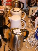 Lot to Contain 4 Assorted Cordless Jug Kettles by Russell Hobbs, Bosch and Morphy Richards